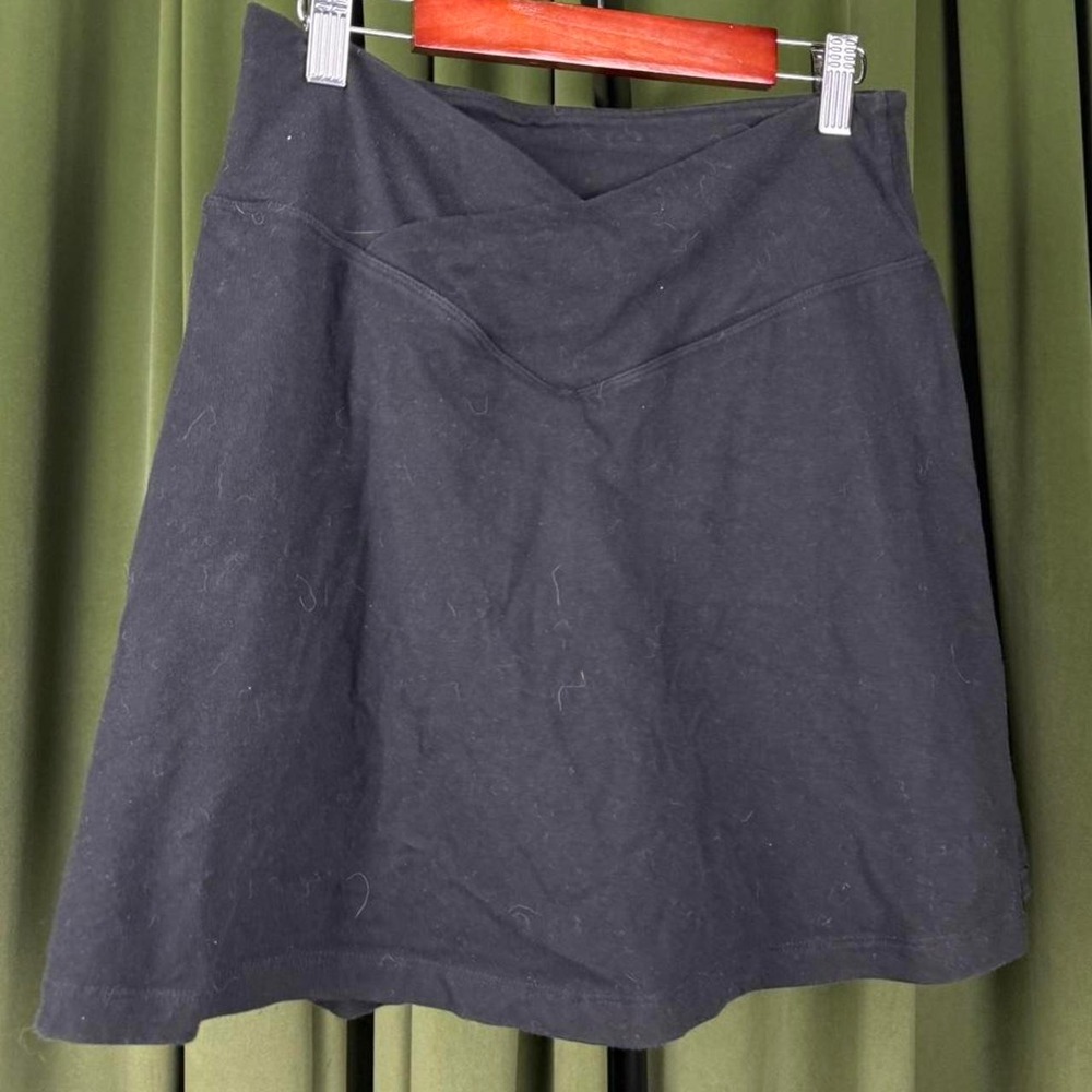 PINK Victoria's Secret Black Mini Skirt Crossover Waistband Womens Large